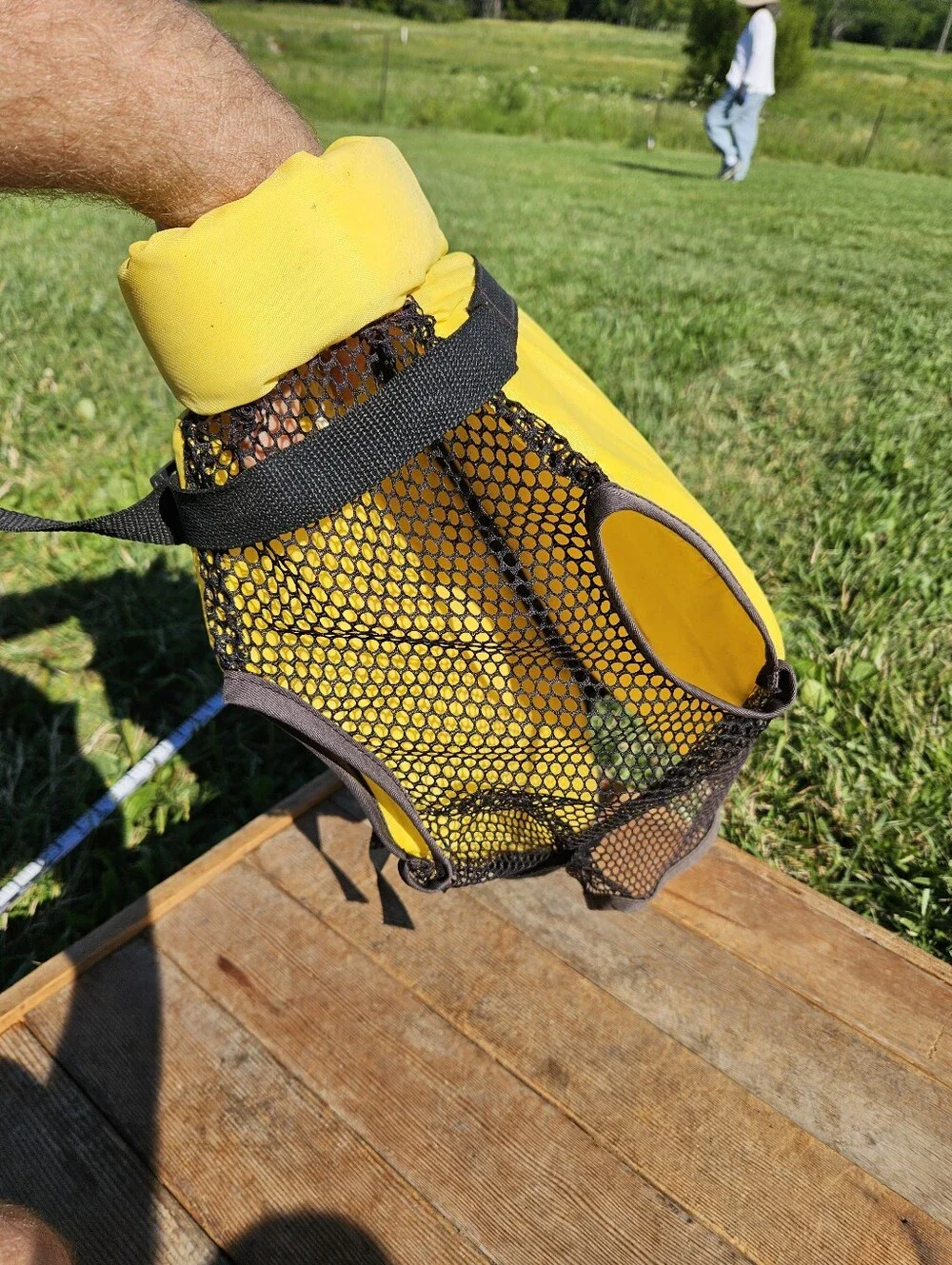 Fido Float large  Yellow Dog Life Jacket with Black Mesh Panels #doglifejacket #